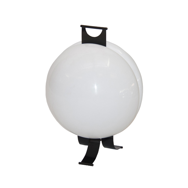 luminária globo acrílico com detalhe preto 
