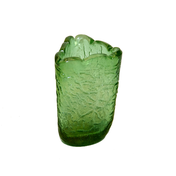vaso murano verde craquelado