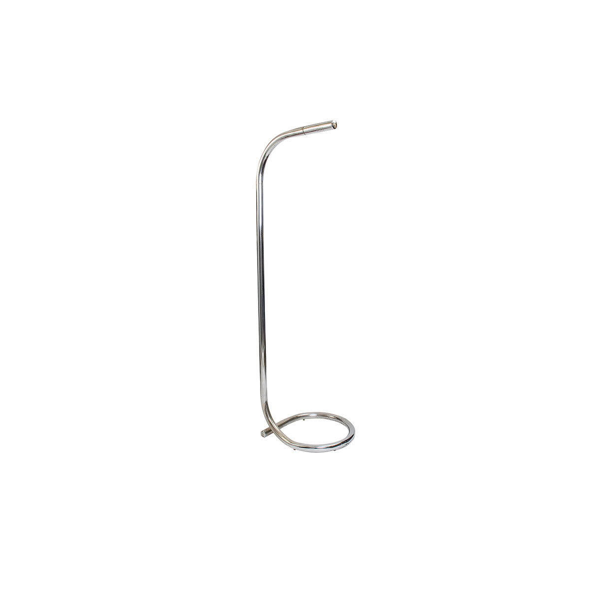 piso metal tubular cromado em forma de serpente