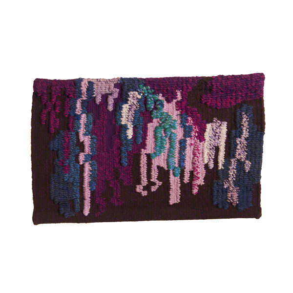 tapeçaria geométrica roxa