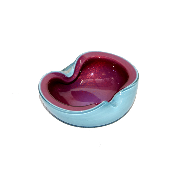 bowl murano azul e roxo