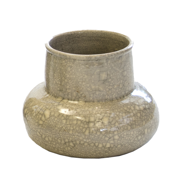 vaso craquelê cinza