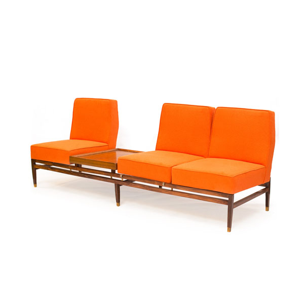 modular com tecido laranja