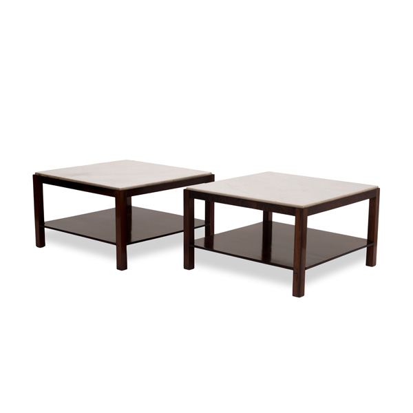 mesa auxiliar de jacarandá com tampo de mármore