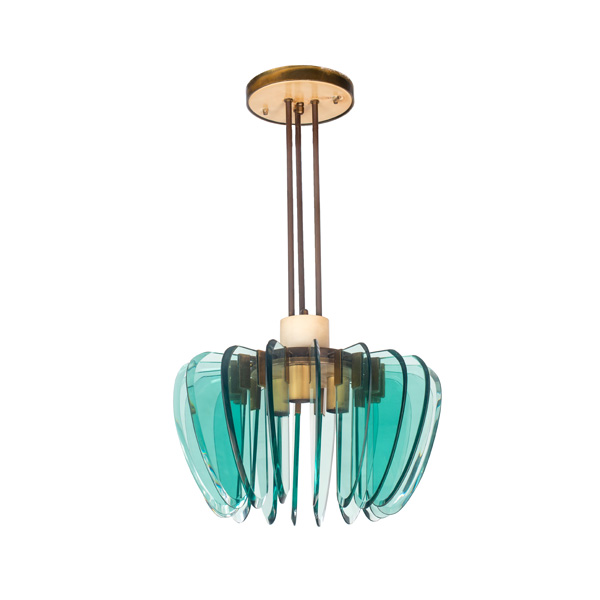 lustre lâminas esverdeadas