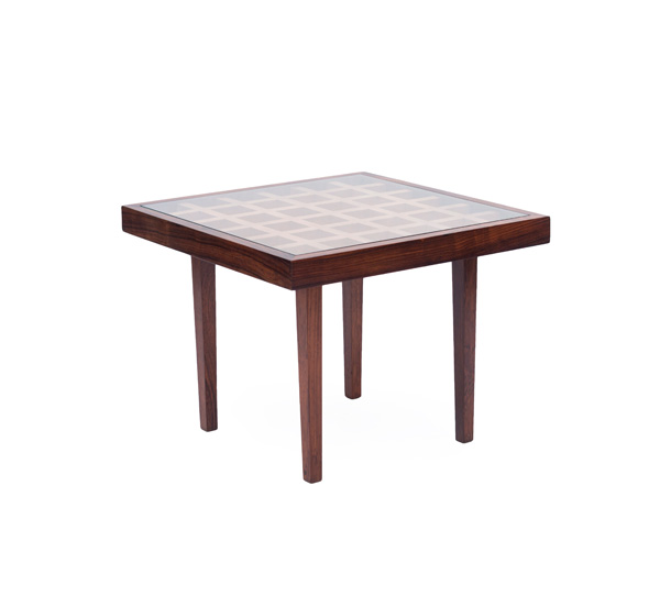 mesa auxiliar quadrada jacarandá