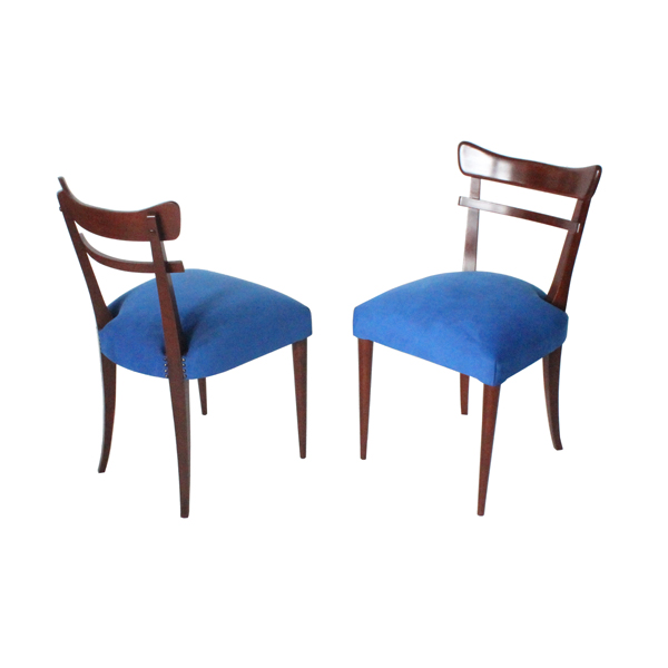 cadeira veludo azul
