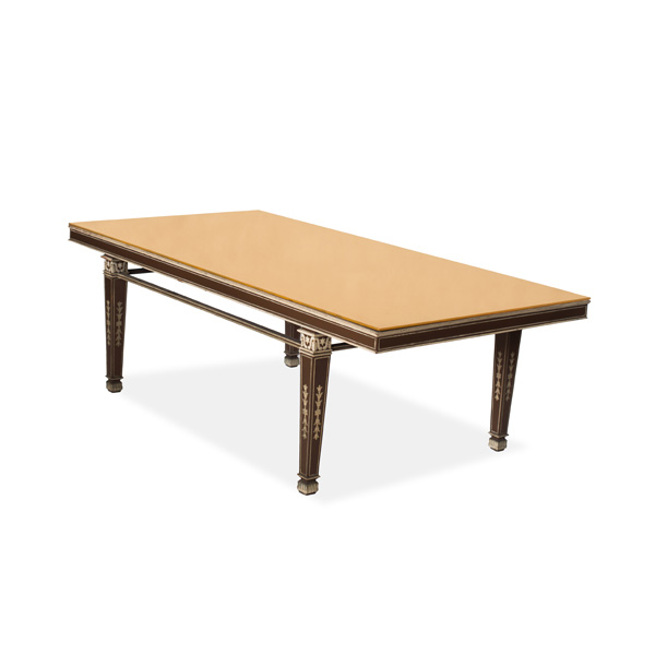 mesa de centro com tampo amarelo