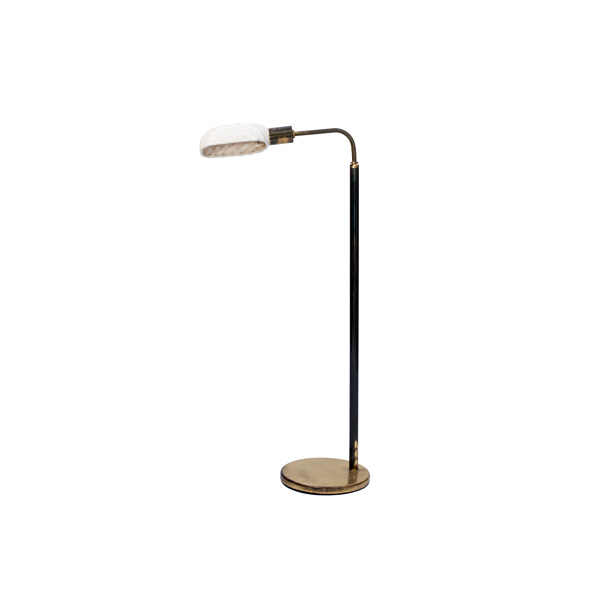 luminária de piso com cúpula de cerâmica