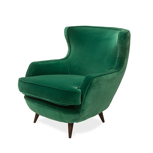 poltrona veludo verde