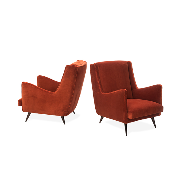 poltrona veludo vermelho