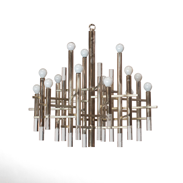 lustre cromado com acrílico